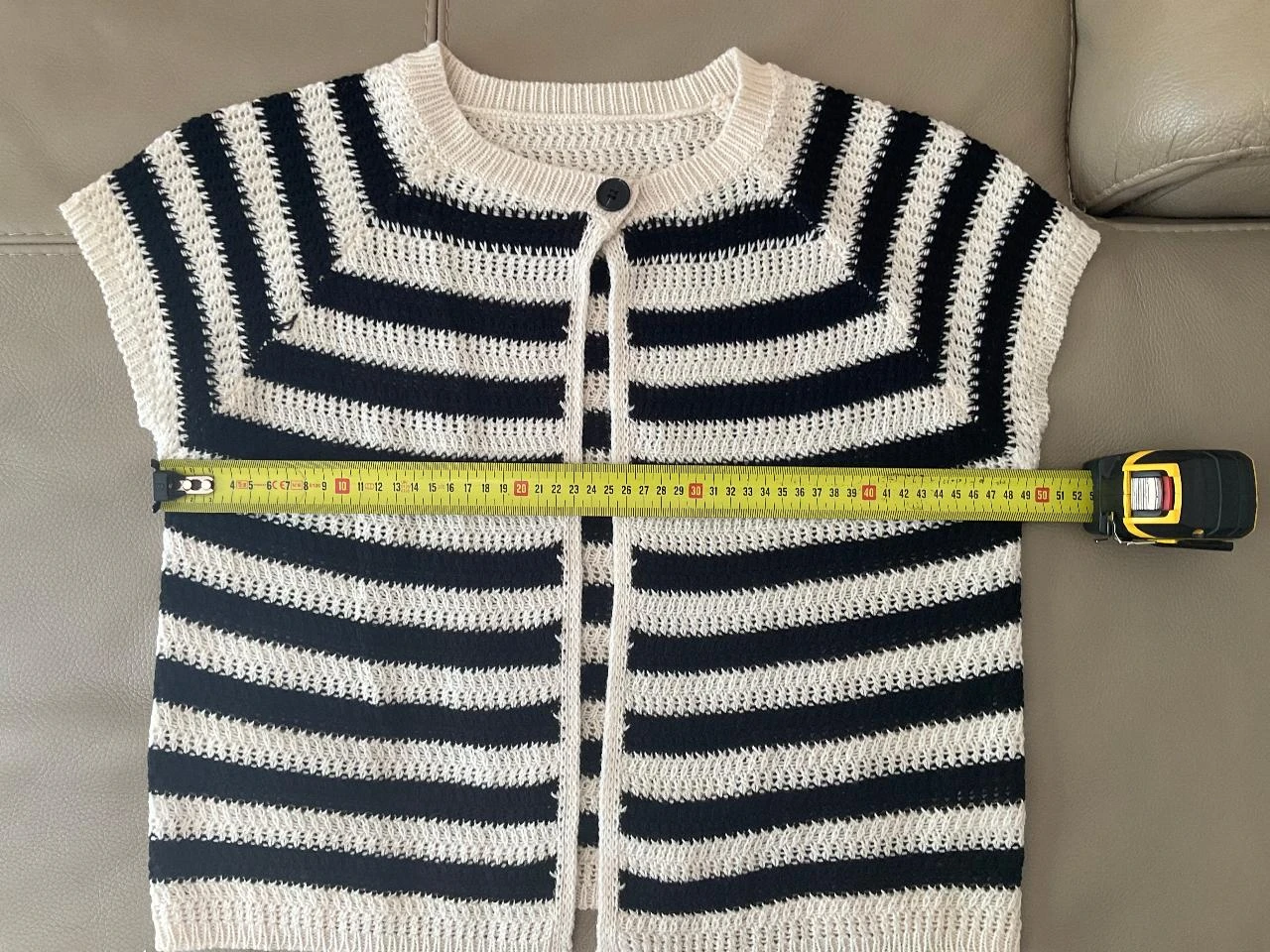 Chaleco crema y negro estilo marinero nuevo Talla M – photo 4
